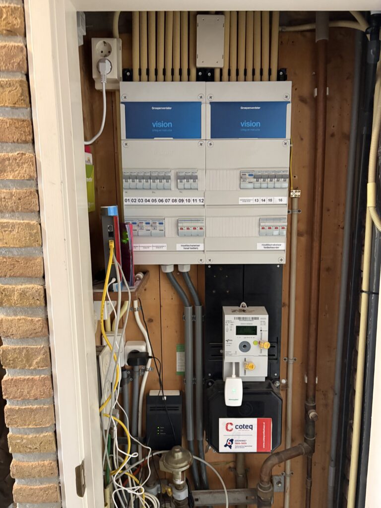 Meterkast met nieuwe groepenkast geïnstalleerd door LB Elektrotechniek
